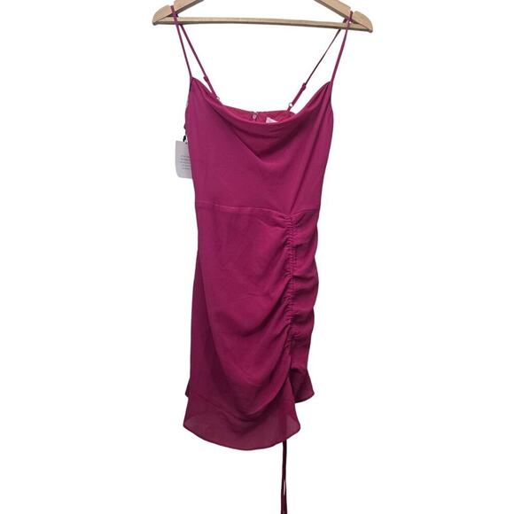 REVOLVE More to Come Mileva Ruched Mini Dress XS Fuchsia Pink - Picture 4 of 8